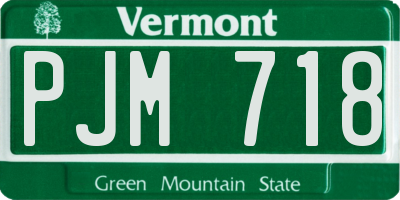 VT license plate PJM718