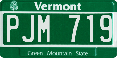 VT license plate PJM719