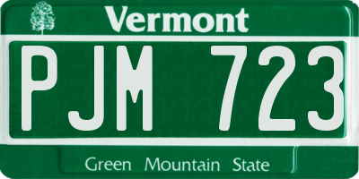 VT license plate PJM723