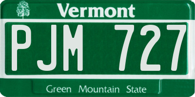 VT license plate PJM727