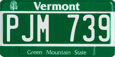 VT license plate PJM739