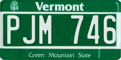 VT license plate PJM746