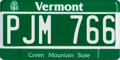 VT license plate PJM766