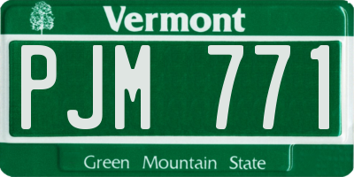 VT license plate PJM771