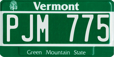 VT license plate PJM775
