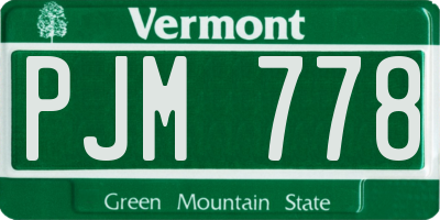 VT license plate PJM778