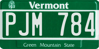 VT license plate PJM784