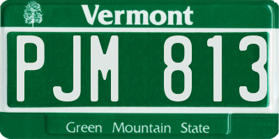VT license plate PJM813