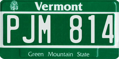 VT license plate PJM814