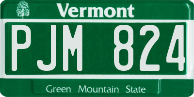 VT license plate PJM824