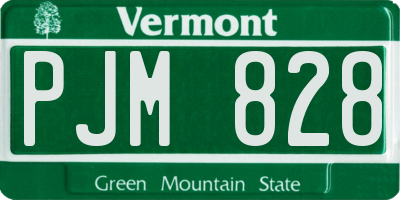 VT license plate PJM828