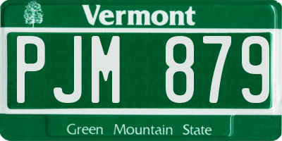 VT license plate PJM879