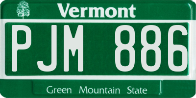 VT license plate PJM886