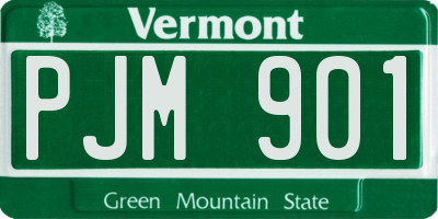 VT license plate PJM901
