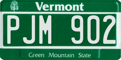 VT license plate PJM902