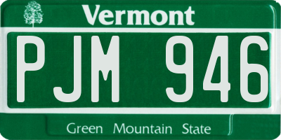 VT license plate PJM946