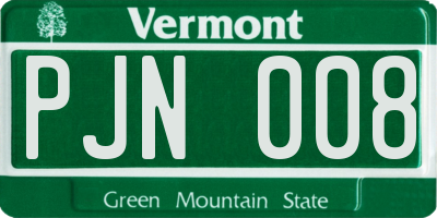 VT license plate PJN008