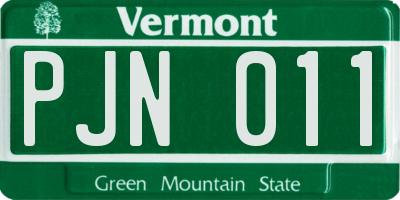 VT license plate PJN011