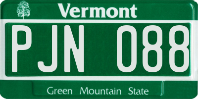 VT license plate PJN088