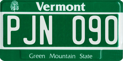 VT license plate PJN090