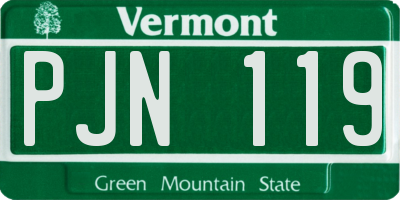 VT license plate PJN119