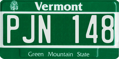 VT license plate PJN148