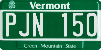 VT license plate PJN150