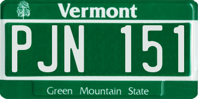 VT license plate PJN151