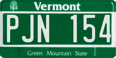 VT license plate PJN154