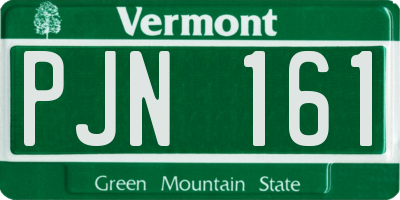 VT license plate PJN161