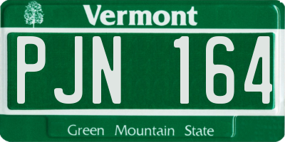 VT license plate PJN164