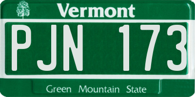VT license plate PJN173