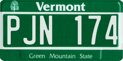 VT license plate PJN174