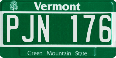 VT license plate PJN176