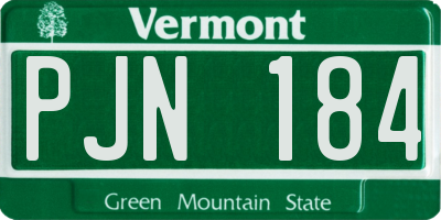 VT license plate PJN184