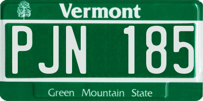 VT license plate PJN185