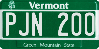 VT license plate PJN200