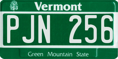 VT license plate PJN256
