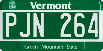VT license plate PJN264