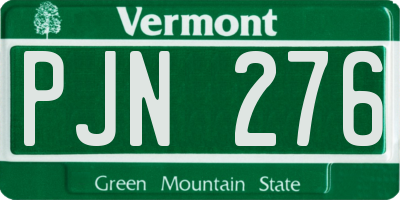 VT license plate PJN276