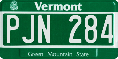 VT license plate PJN284