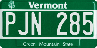 VT license plate PJN285