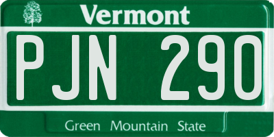 VT license plate PJN290