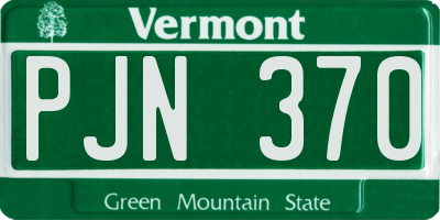 VT license plate PJN370