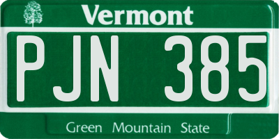 VT license plate PJN385