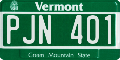 VT license plate PJN401