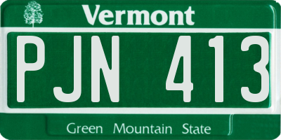 VT license plate PJN413