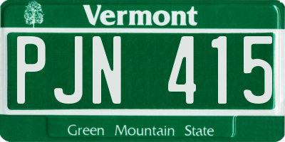 VT license plate PJN415