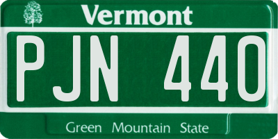 VT license plate PJN440
