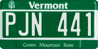VT license plate PJN441
